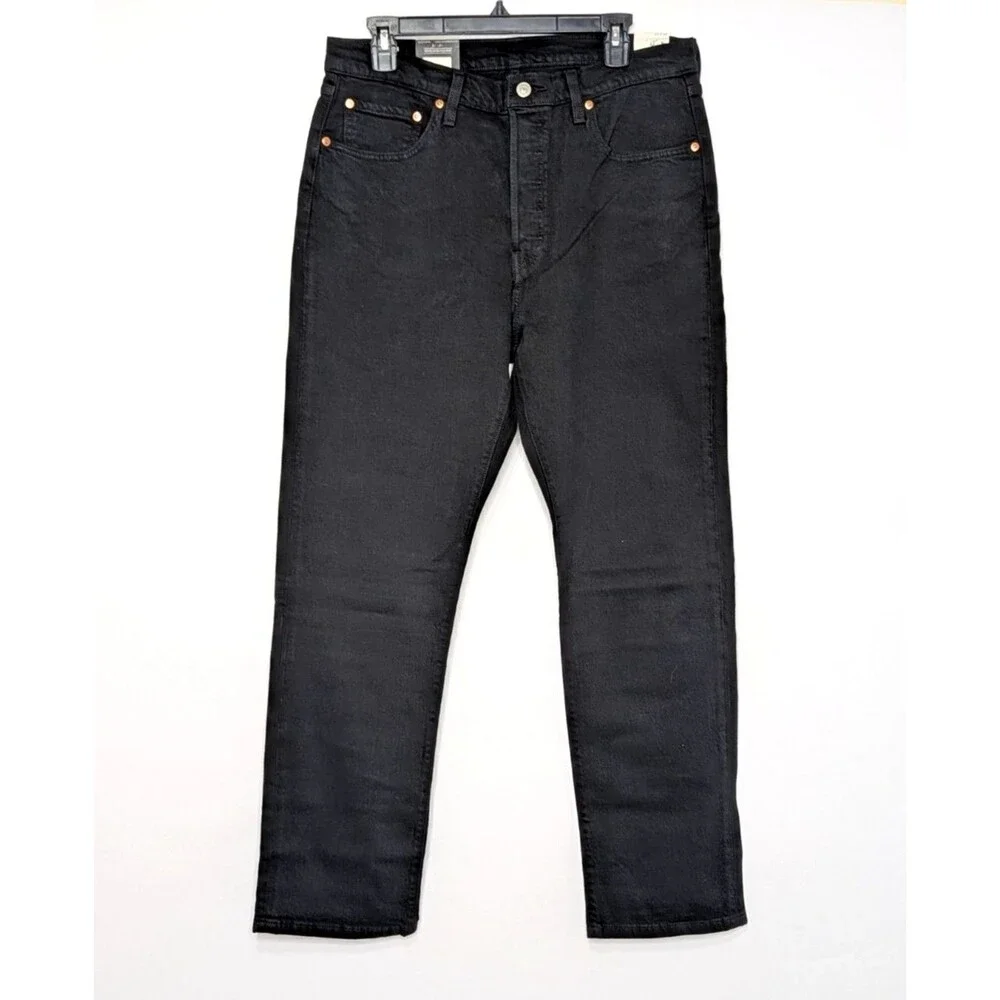 Levi's Premium 501 Original Fit Men's Size 33x30 Black Denim Jeans NWT